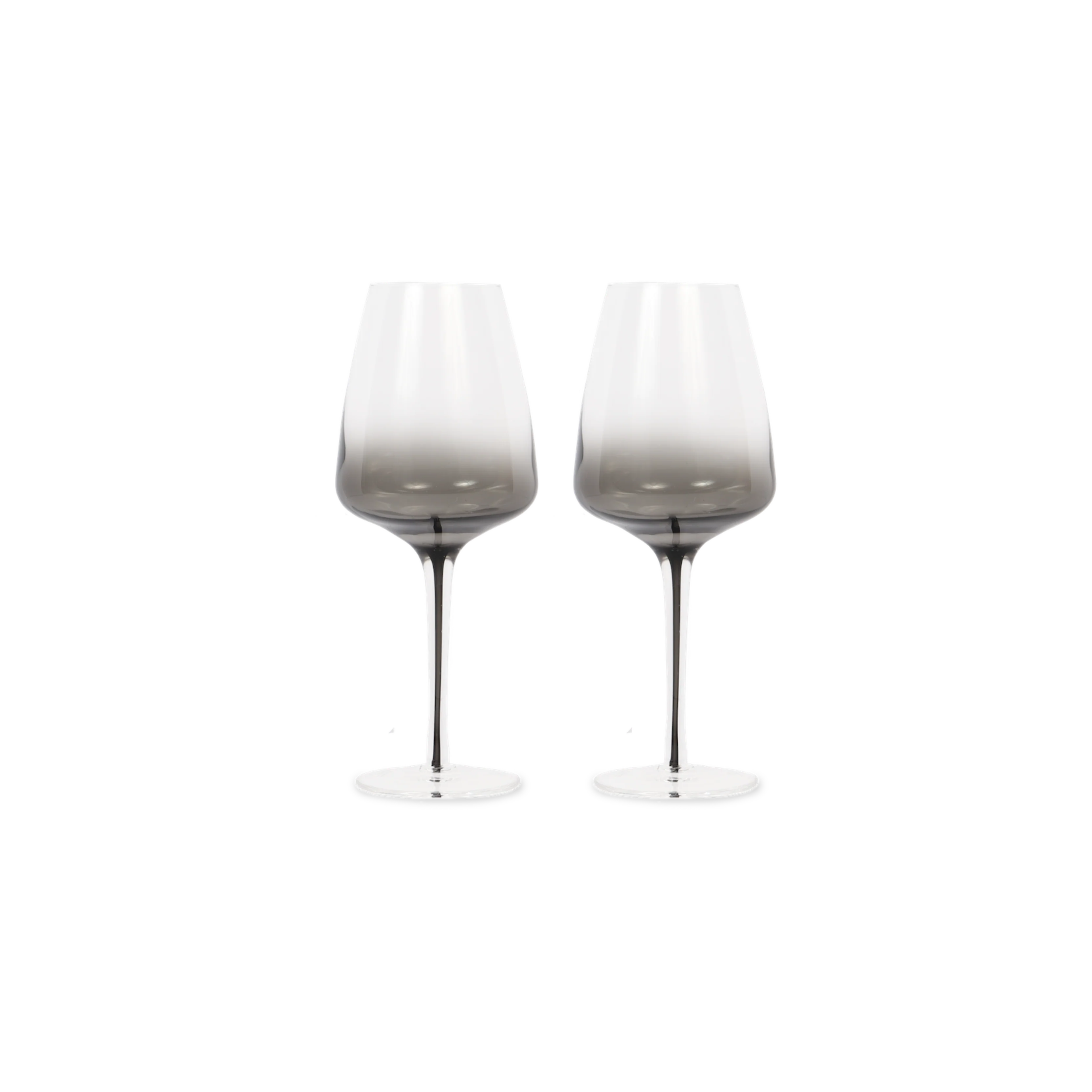 Dark Smoke Stem White Wine Glasses (Set of Two) - Image 3