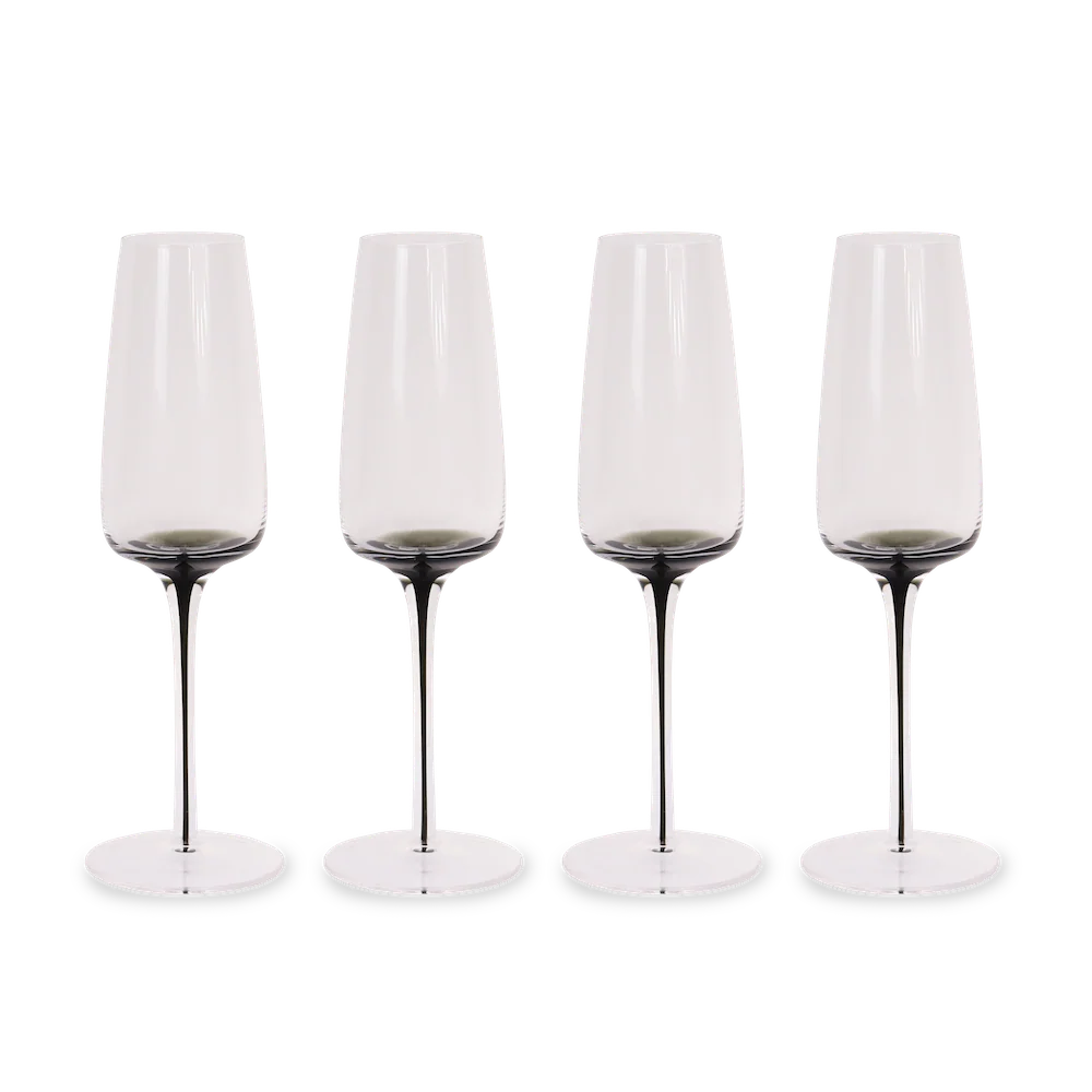 Smoke Stem Champagne Glasses